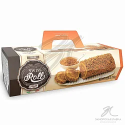 Рулет "Freddi" шоколадный покрытый кусочками печенья 300 гр