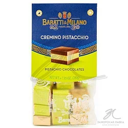 Конфеты "Baratti&Milano" Пралине Кремино шоколадно-фисташковые 200гр Италия