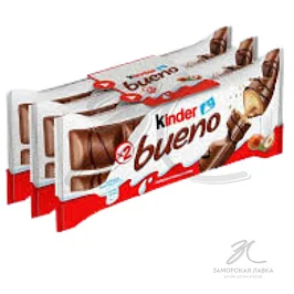 Батончик "Kinder" Bueno вафельный с молочно-ореховой начинкой 3шт х 43 гр