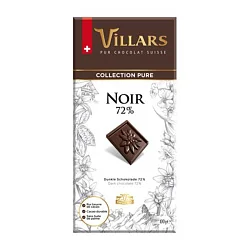 Шоколад "Villars" горький 72% 100гр Швейцария